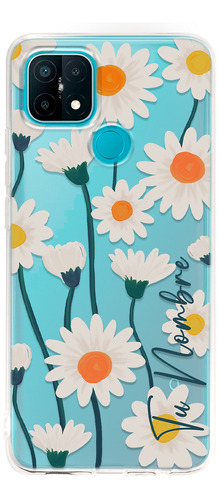 Funda Para Oppo Para Mujer Flores Margaritas Con Nombre