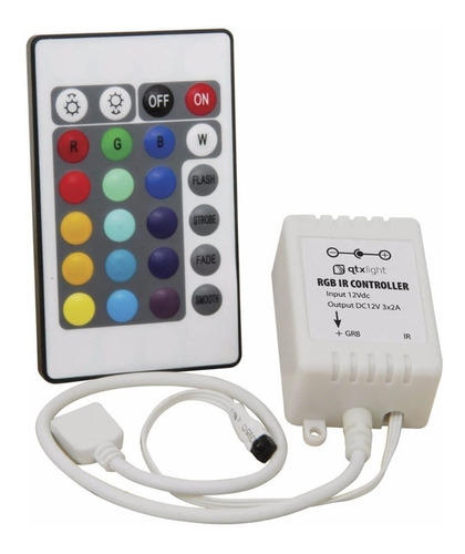 Controlador Rgb 12v Para Tira De Leds Control 24 Teclas 