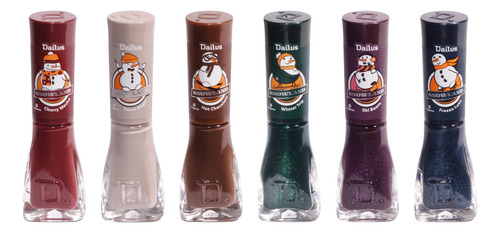 Kit Esmalte Dailus Coleção Snowland 3 Cremoso + 3 Cintilante