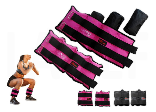 Kit Pesas Tobilleras Graduables 10k (20lbs) Deporte-fitness.