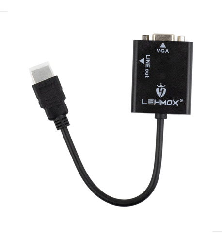 Cabo Conversor Adaptador Hdmi Para Vga Com Saida De Audio