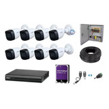 Kit 8 Camaras 5mp Con Microfono Dvr 8 Ch Dahua Disco 3tb P2p