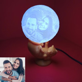 Lampara De Luna Con Fotografia Personalizada  