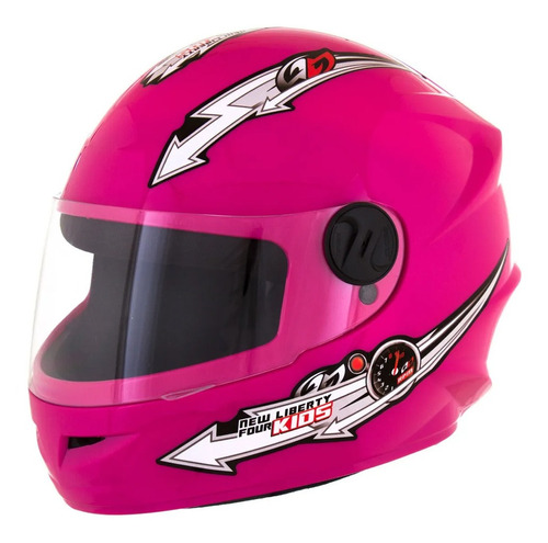 Capacete Infantil New Liberty 4 Kids Rosa 54 - Pro Tork