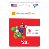 Tarjeta 20 Dólares Prepago Estados Unidos Nintendo Switch 