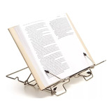 Atril De Lectura Para Libros Metalico Cromado Plegable 3 Pos