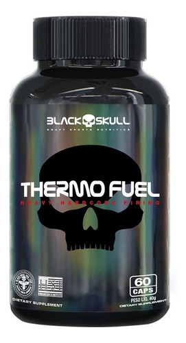 Thermo Fuel 60 Capsulas - Black Skull Sabor Sem Sabor