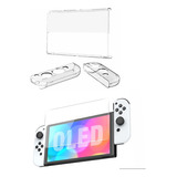 Acrílico Protector Para Switch Oled + Vidrio Antichoque 