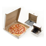 50 Cajas Pizza 18x18x4.5cms Carton Microcorrugado Blanca Color Blanco