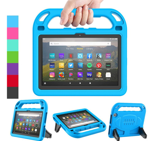 Funda Infantil Para Fire Hd 8 Y Plus 2020 Y 2022, Ligera