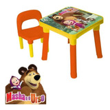 Mesinha Com Cadeira Infantil: Masha E O Urso