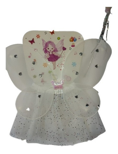 Fantasia Princesa Borboleta Menina Butterfly Infantil 4peças