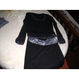 Conjunto De Remera Ml Y Minifalda Pollera Sweet Negro Animal