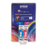 Botellas De Tinta Epson T504 Cian Y Magenta