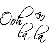 Ooh La La Paris France Hearts Love Quote Vinilo Tatuajes De