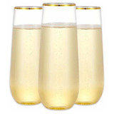 Copas De Champagne Sin Tallo 12 Pzs De Plastico Transparente