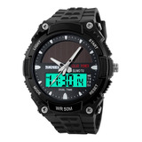 Skmei Fashion Solar Power Dual Time Esportes Relógio Militar