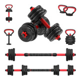 Halter Ajustável Anilha Musculação Dumbbell Kettlebell 30kg