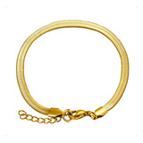 Pulsera Brazalete Serpiente Acero Inoxidable Oro 4mm Antheia