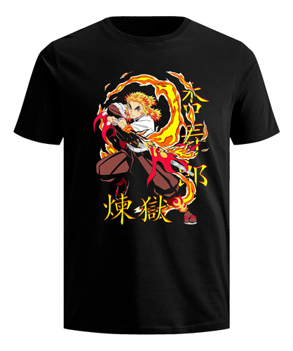 Playera Camiseta Anime Rengoku Kimetsu No Yaiba Demon Slayer