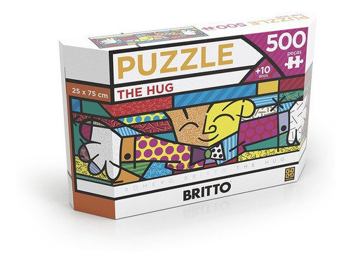 Puzzle 500 Peças Panorama Romero Britto The Hug Grow