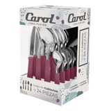 Juego 24 Piezas Cubiertos Carol En Caja Linea Soft  