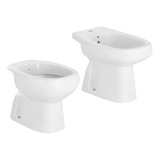 Combo Roca Monaco Inodoro Corto + Bidet 1 Agujero Juego Baño