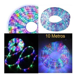 Manguera Tira De Led 10 Mtrs Multicolor Exterior Navidad Dec