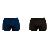 Short Natacion Hombre Resistente Cloro Repele Agua Pack X2