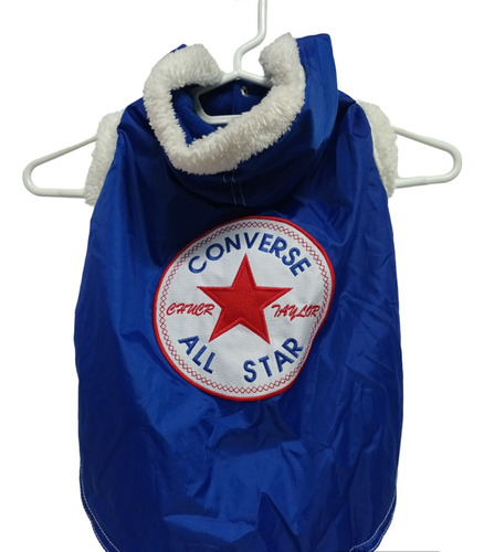 Chaleco Campera Impermeable C/ Capucha Converse, Perro, T3