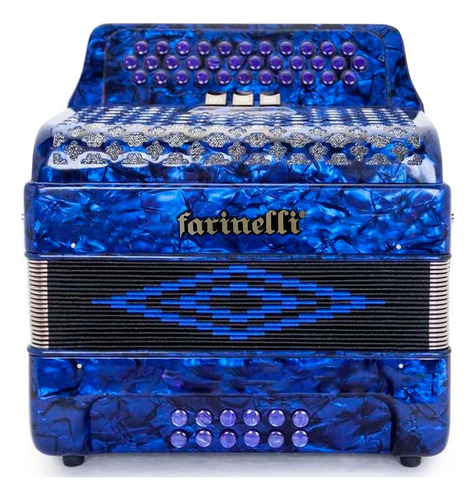  Diatónico Farinelli 3412a Color Azul