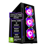 Pc Gamer Fácil Intel I3 10100f 16gb Gtx 1660 Super Ssd 240gb