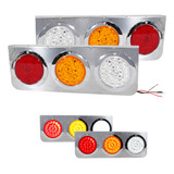 Par Plafonera Porta Plafones Cromo 24 Led Redondo 12-24v F1