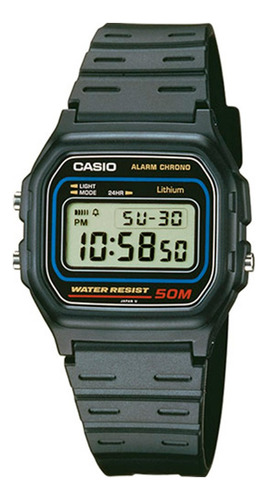 Reloj Casio W-59-1v Circuit Color De La Correa Negro