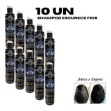 Kit 10 Shampoo Escurecedor Tonaliza Fios Brancos E Grisalhos