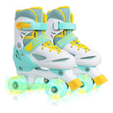 Patines De Ruedas Para Ninos Y Ninas, 4 Tamanos Ajustables P