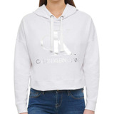 Calvin Klein Jeans Sudadera Logo Monogram White 100% Origina