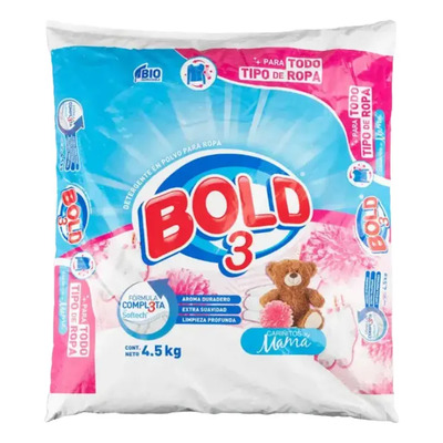Detergente En Polvo Bold 3 Jabon Cariñito Bolsa 4.5 Kg | MercadoLibre