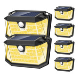 Paquete De 6 Luces Solares Para Exteriores, 188 Led/3 Modos,