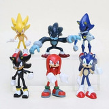 Kit 6 Em Miniatura Super Sonic Boom Tails Robotnik Knuckles