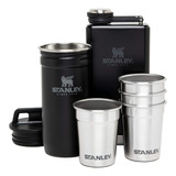 Kit Stan Ley Petaca + Chupitos Vasos Caja Acero Inox 