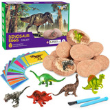 Kit Huevos Fósiles De Dinosaurios 12 Piezas Con Figuras