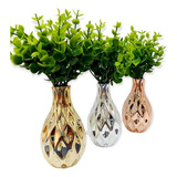 Vasinho Decorativo Com Planta Suculenta Vaso De Cerâmica Cor