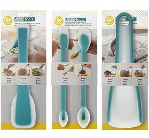 Set Cucharas Espátulas Untar Raspar Saltear Wilton 4 Pzas