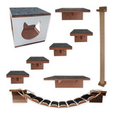  Playground Para Gato Parede Fixo 11pcs Parquinho Arranhador