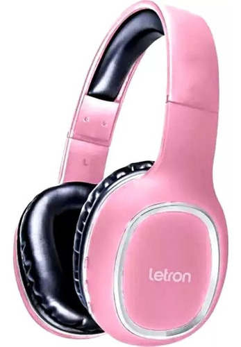 Headphone Sem Fio Bluetooth Wireless Fone Auto Falante Usb Cor Rosa