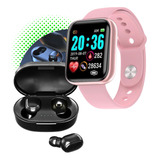 Relógio Smart  Digital Masculino / Feminino + Fone Bluetooth