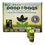 Bolsas Para Heces De Mascota Poop Bags 360 Pzs 1 Dispensador