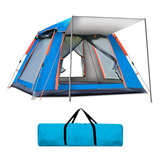 Carpa 6 Personas Dakota Autoarmable Automática 240x240x154cm Color Azul