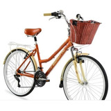 Bicicleta Moorea Aluminio Fs R26 21v Dama Terracota Benotto